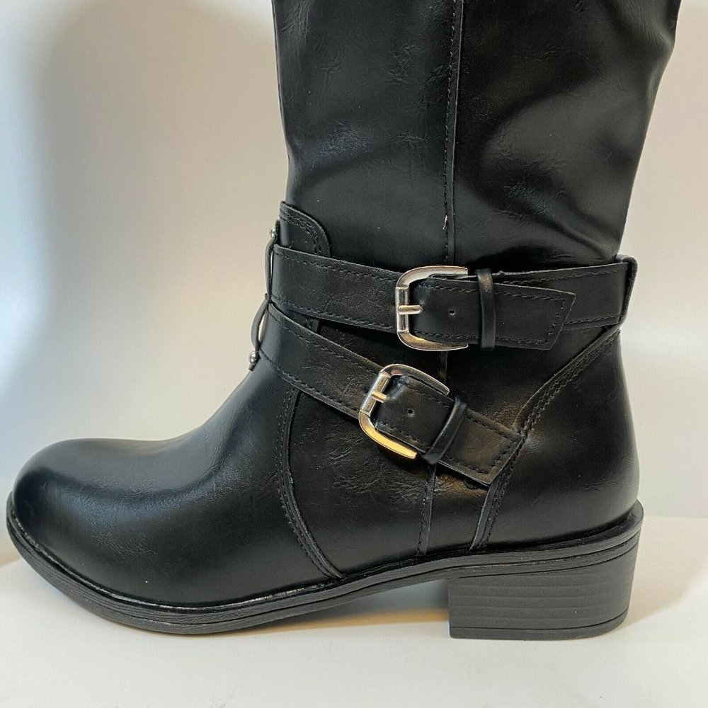 Arizona Women's Denver Block Heel Riding Boots Black/Brown sz 6/6.5/7/7.5/8/11 - Picture 3 of 7
